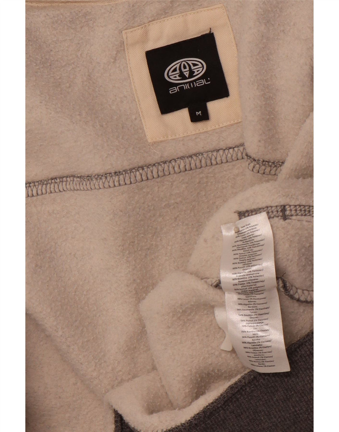 ANIMAL Herren-Trainingsanzugoberteil aus mittelgrauer Baumwolle