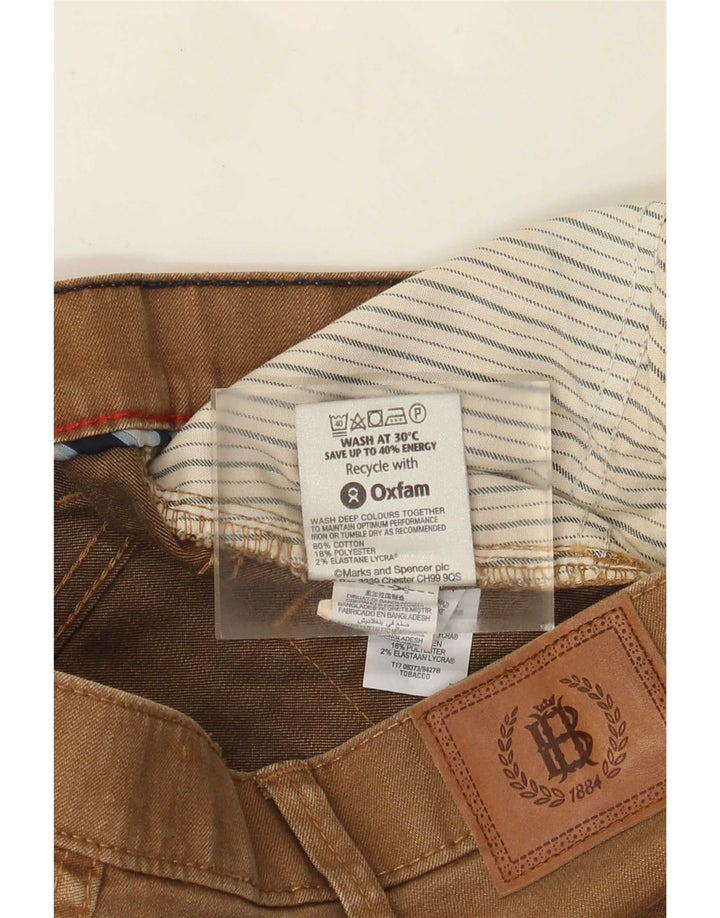 Marks & Spencer Herren Straight Jeans W38 L33 Braune Baumwolle