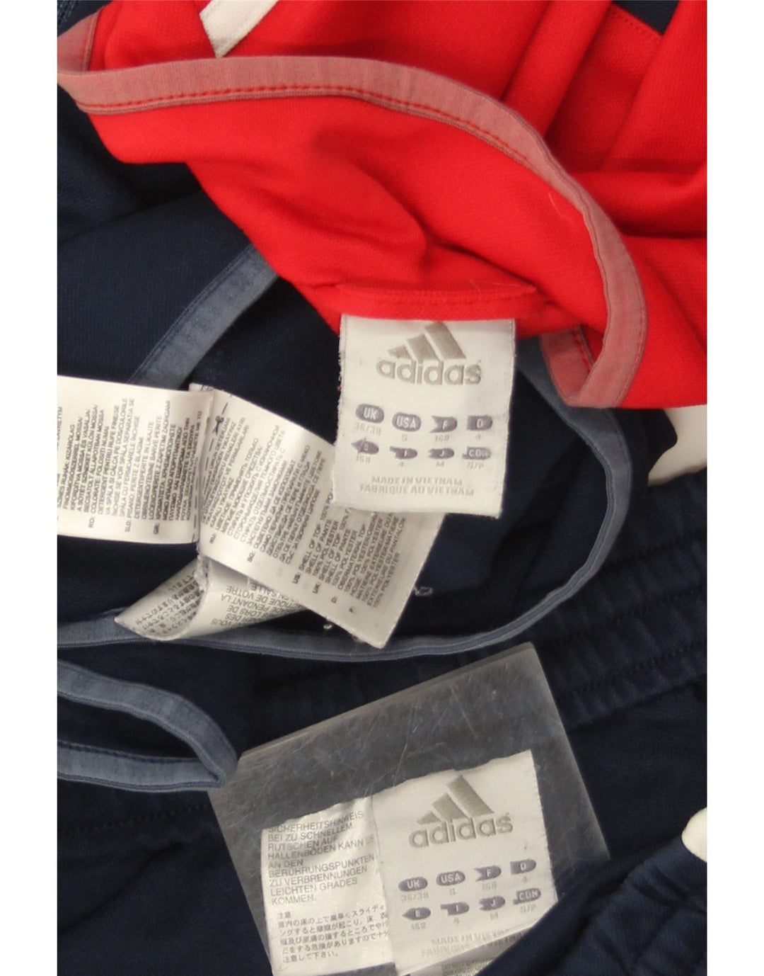 Adidas Herren-Trainingsanzug, UK, Größe 36/38, Größe S, Marineblau, Farbblock-Polyester