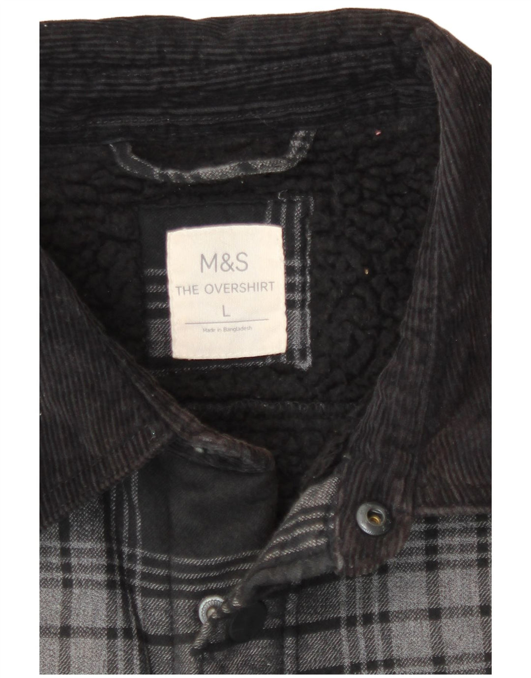 Marks & Spencer Herren-Lumberjack-Flanellhemd, groß, grau kariert, Baumwolle