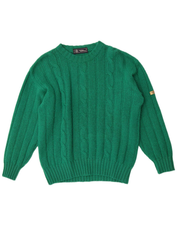 Marina Yachting Damen-Pullover mit Rundhalsausschnitt, UK 20 2XL, grüne Wolle