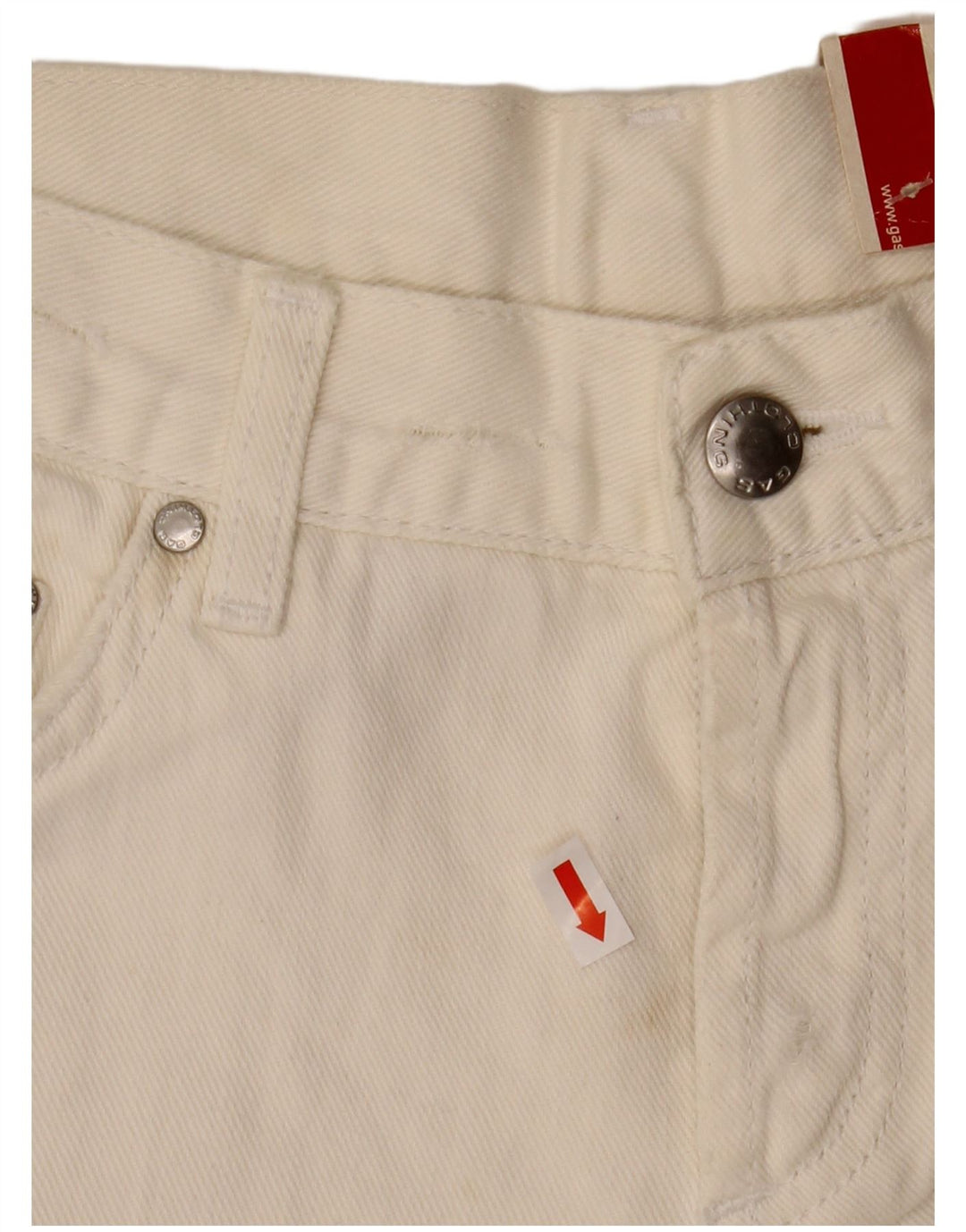 Gap Slim-Jeans für Damen, W28, L34, cremefarbene Baumwolle