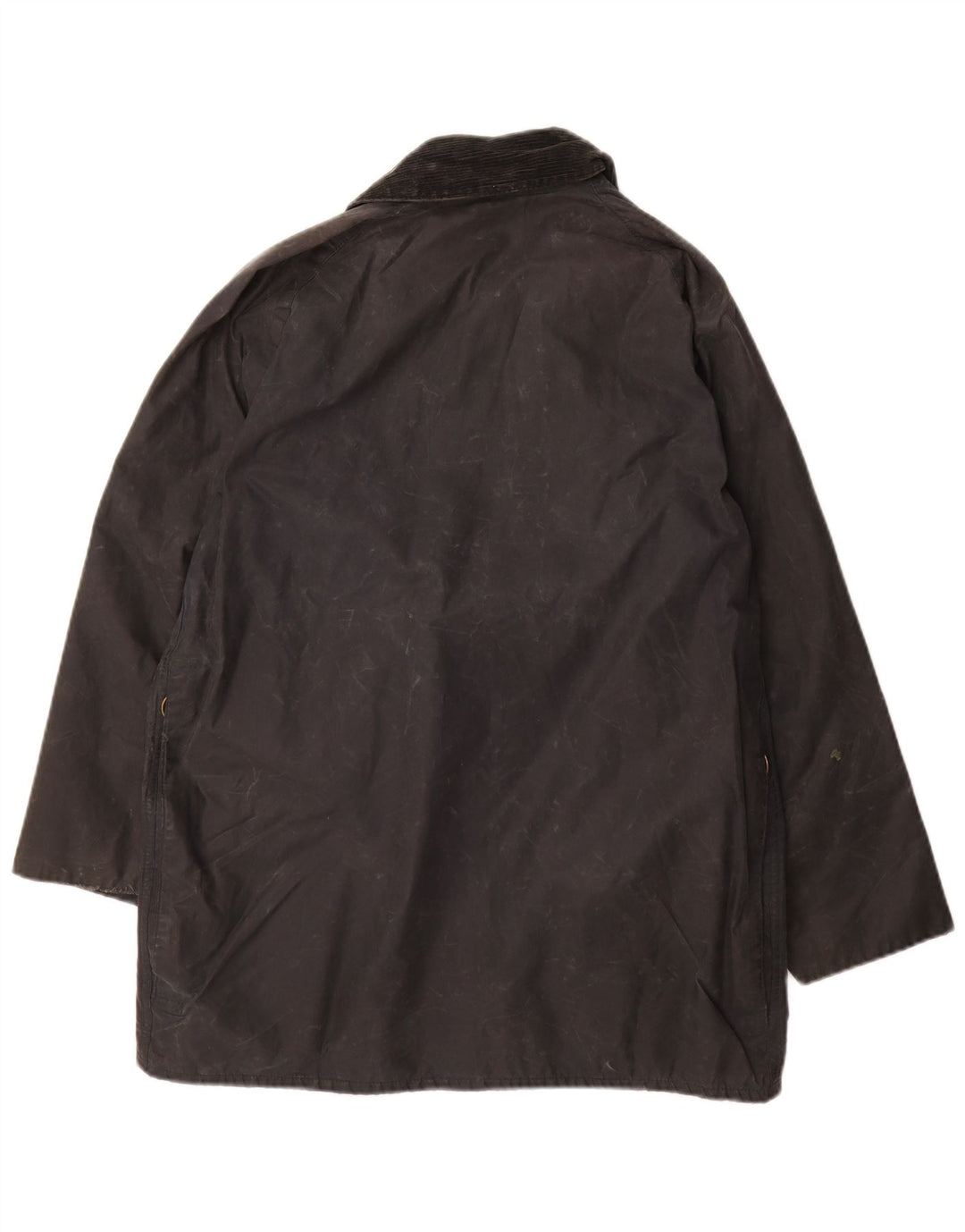 BARBOUR Herren Beaufort gewachste Baumwolljacke UK 38 Small Marineblaue Baumwolle