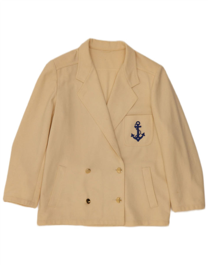 Marella Damen Zweireiher-Blazerjacke UK 14 Large Beige
