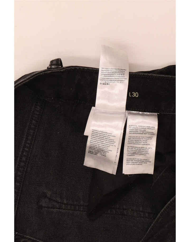 Calvin Klein Herren Straight Jeans W34 L30 Schwarze Baumwolle