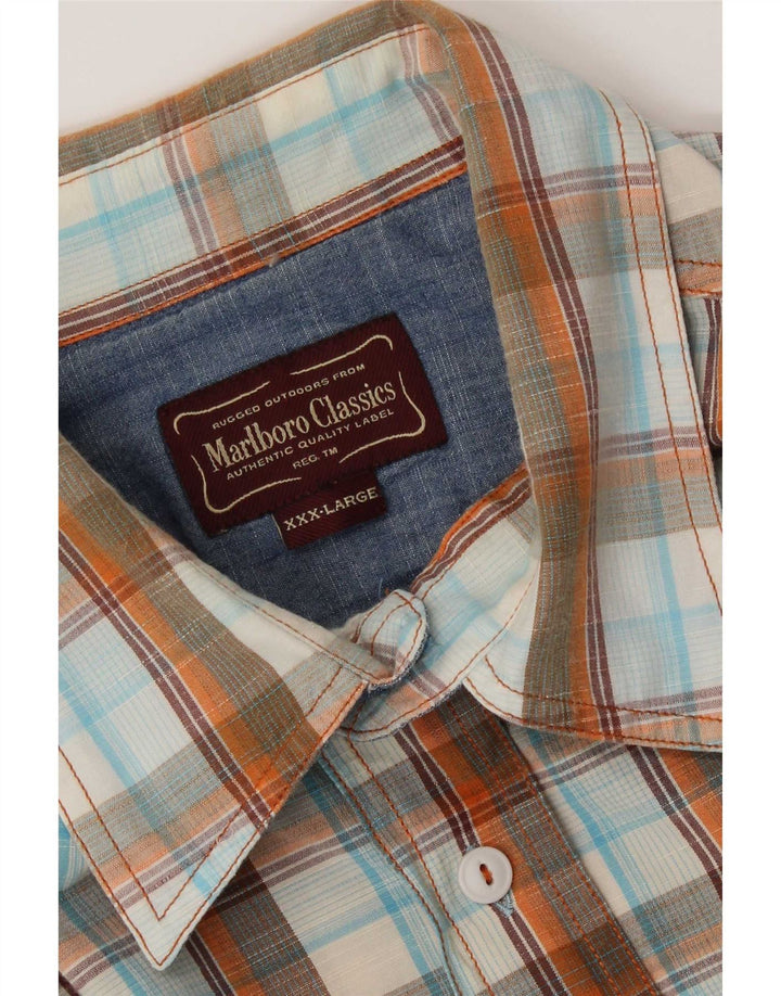 Marlboro Classics Herren Kurzarmhemd 3XL Mehrfarbig kariert