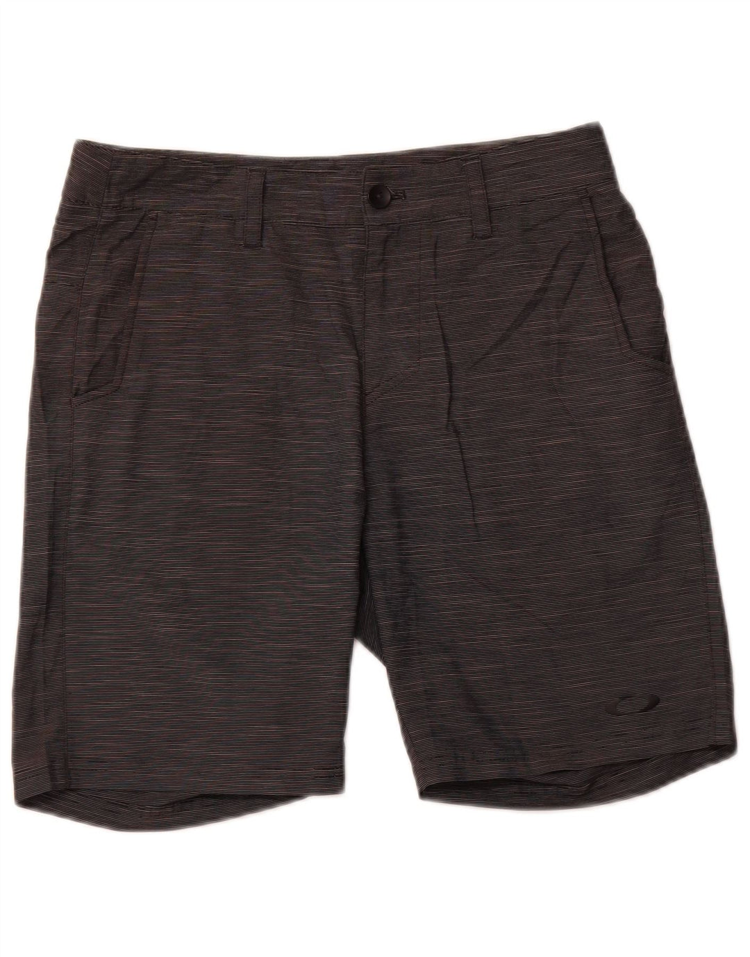 Oakley Herren Regular Fit Chino Shorts W30 Mittelgrau Nadelstreifen Sport