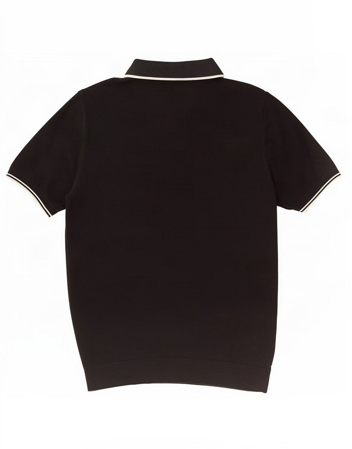 Fred Perry Herren-Poloshirt, große schwarze Baumwolle