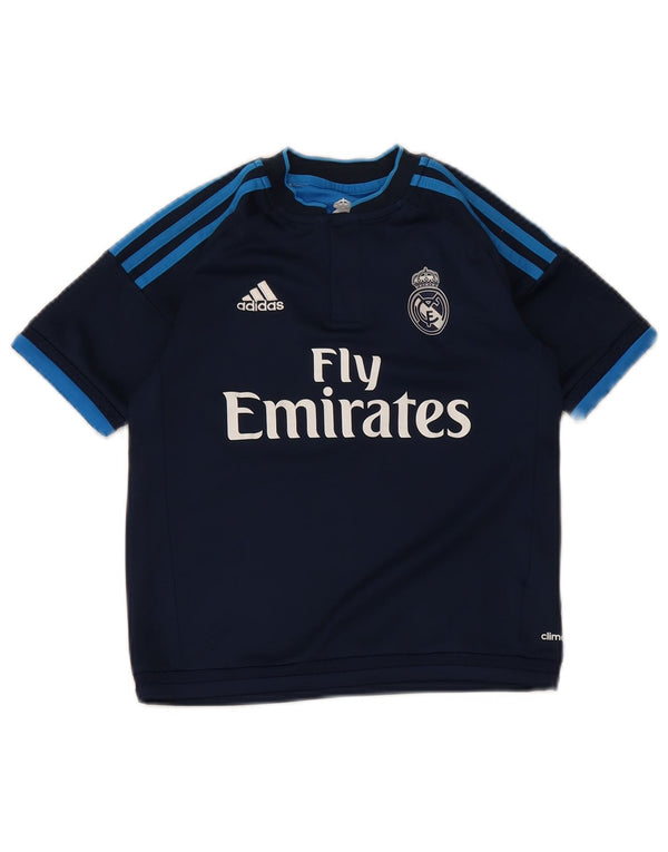 Adidas Jungen Real Madrid Grafik T-Shirt Top 9–10 Jahre Marineblau Polyester