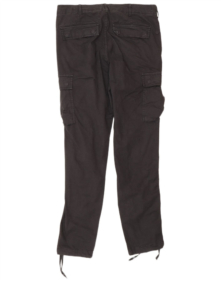 Jack & Jones Slim Cargo-Hose für Herren, W33 L34, schwarze Baumwolle