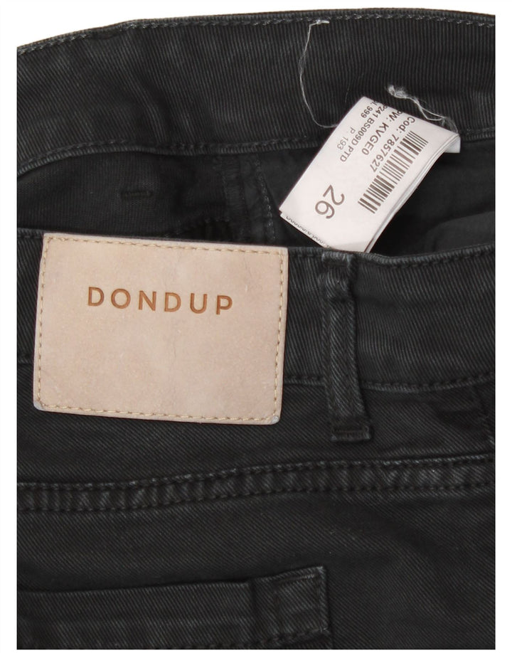 Dondup Damen Schlagjeans W26 L31 Schwarze Baumwolle