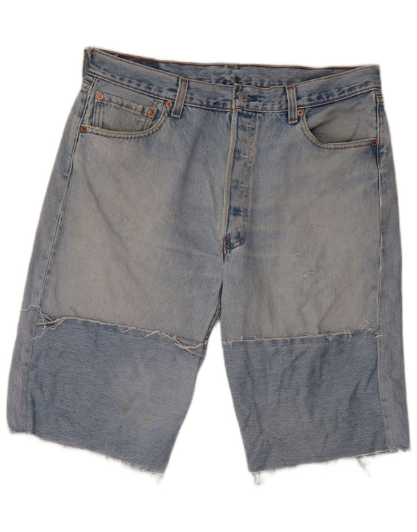 LEVI'S Herren 501 Denim Shorts W36 Große blaue Baumwolle