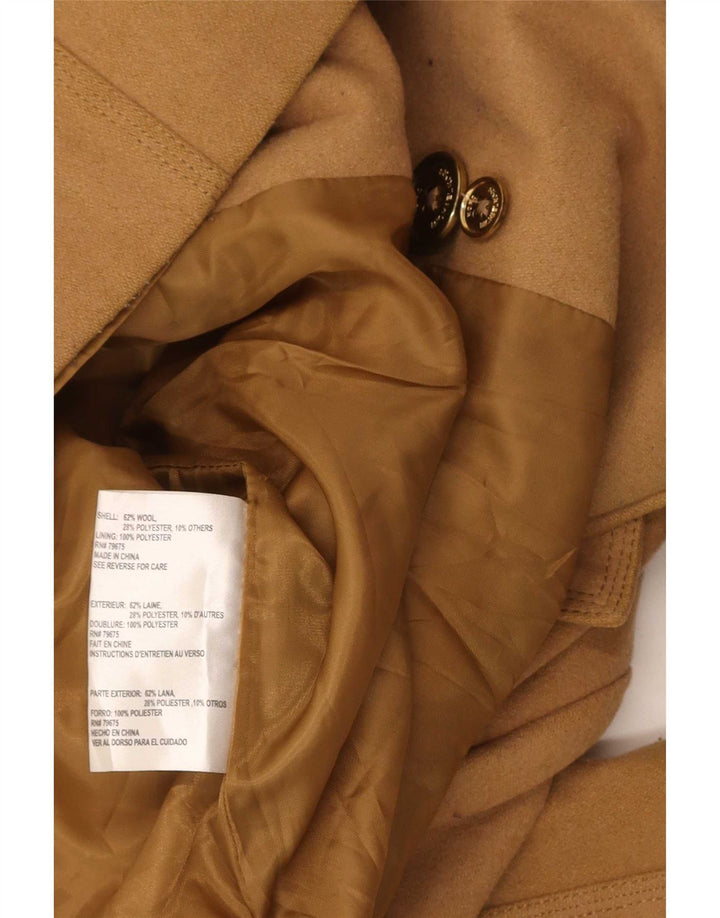 Michael Kors Damen Pea Coat US 10 Large Beige Wolle