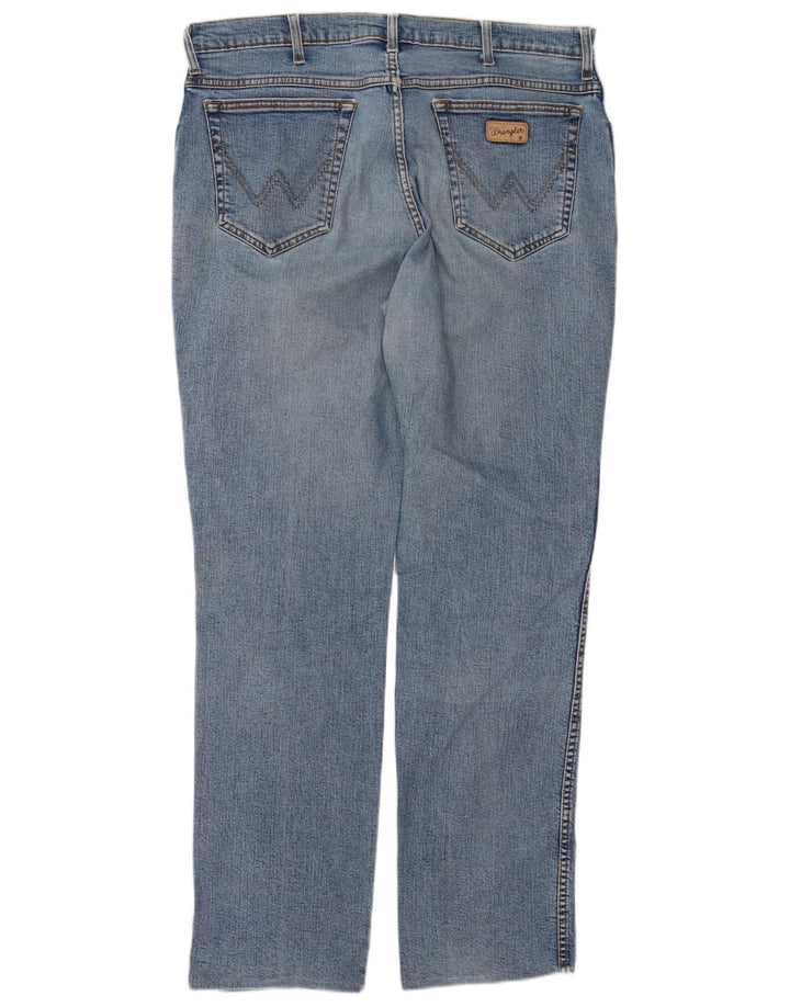 Wrangler Herren Texas Straight Jeans W38 L34 Blaue Baumwolle