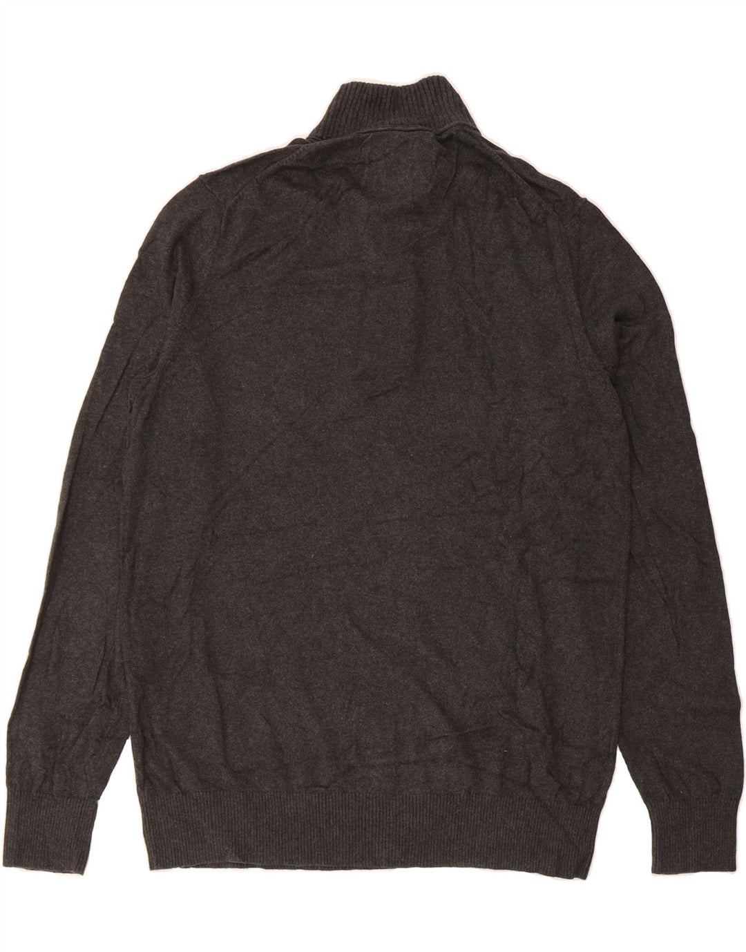 EDDIE BAUER Mens Button Neck Jumper Sweater XL Grey Cotton Vintage Eddie Bauer and Second-Hand Eddie Bauer from Messina Hembry 