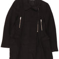 Zara Damen Mantel UK 14 Large Schwarz