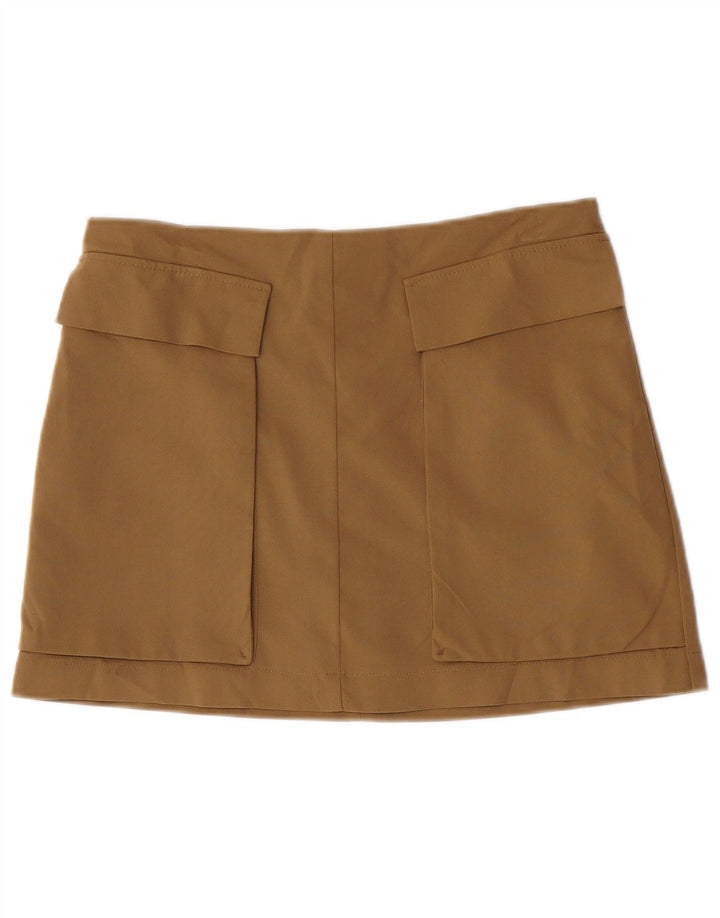 Topshop Damen Minirock UK 14 Large W32 Khaki Polyester