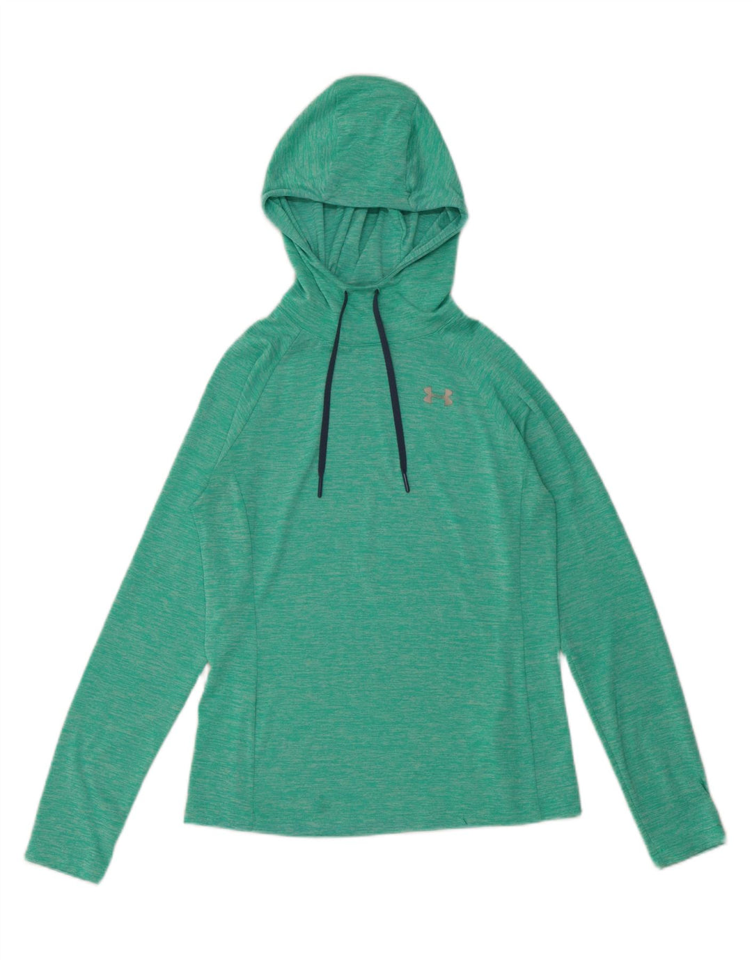 Under Armour Damen Heat Gear Top Langarm UK 6 XS Grün Polyester