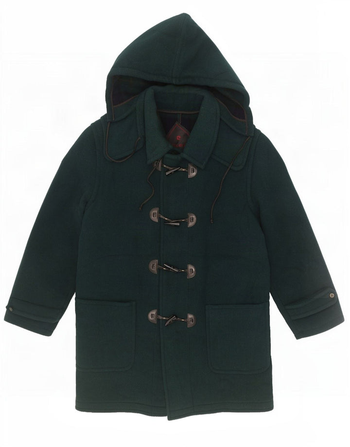 Pierre Cardin Herren-Dufflecoat mit Kapuze IT 50, große grüne Wolle