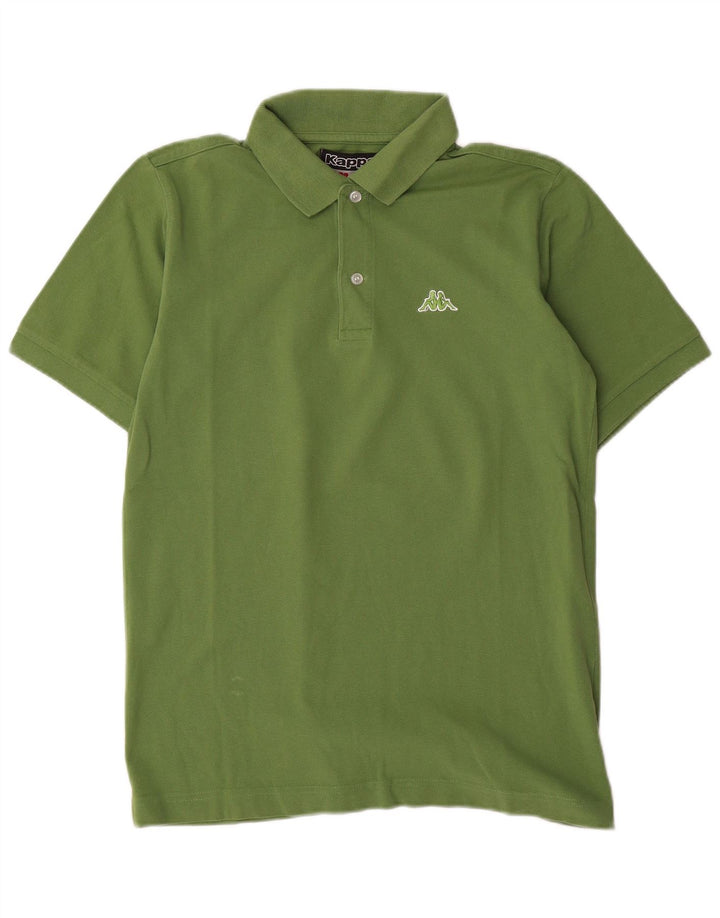 Kappa Herren-Poloshirt, klein, grüne Baumwolle