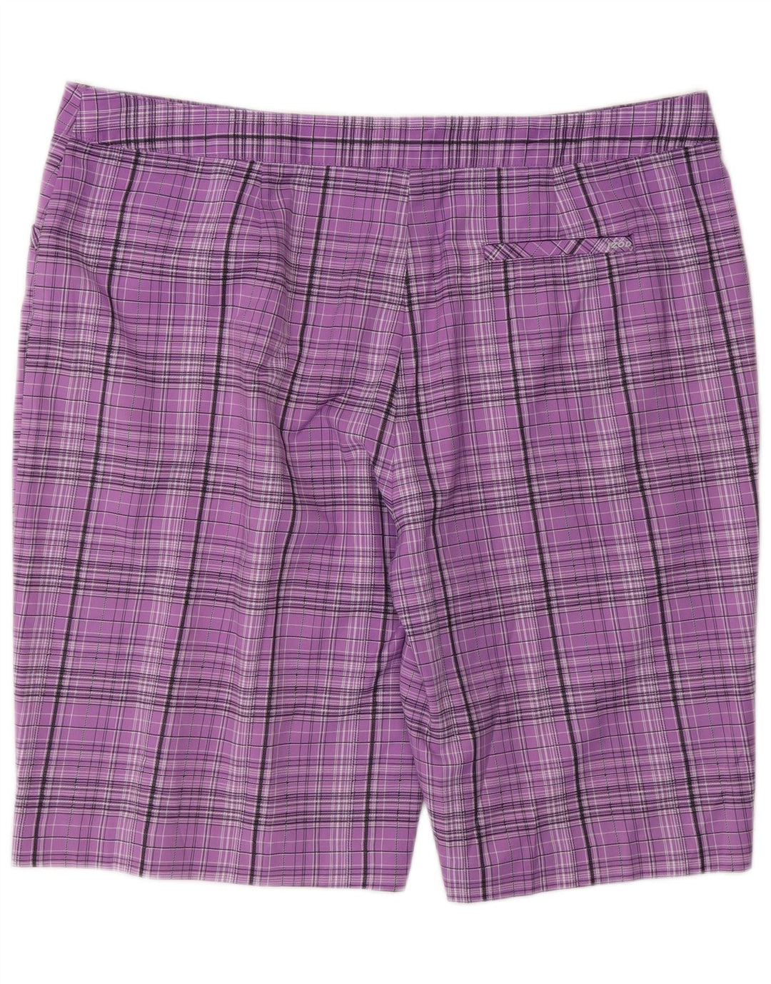 Izod Damen Bermudashorts US 16 2XL W34 Lila kariertes Polyester