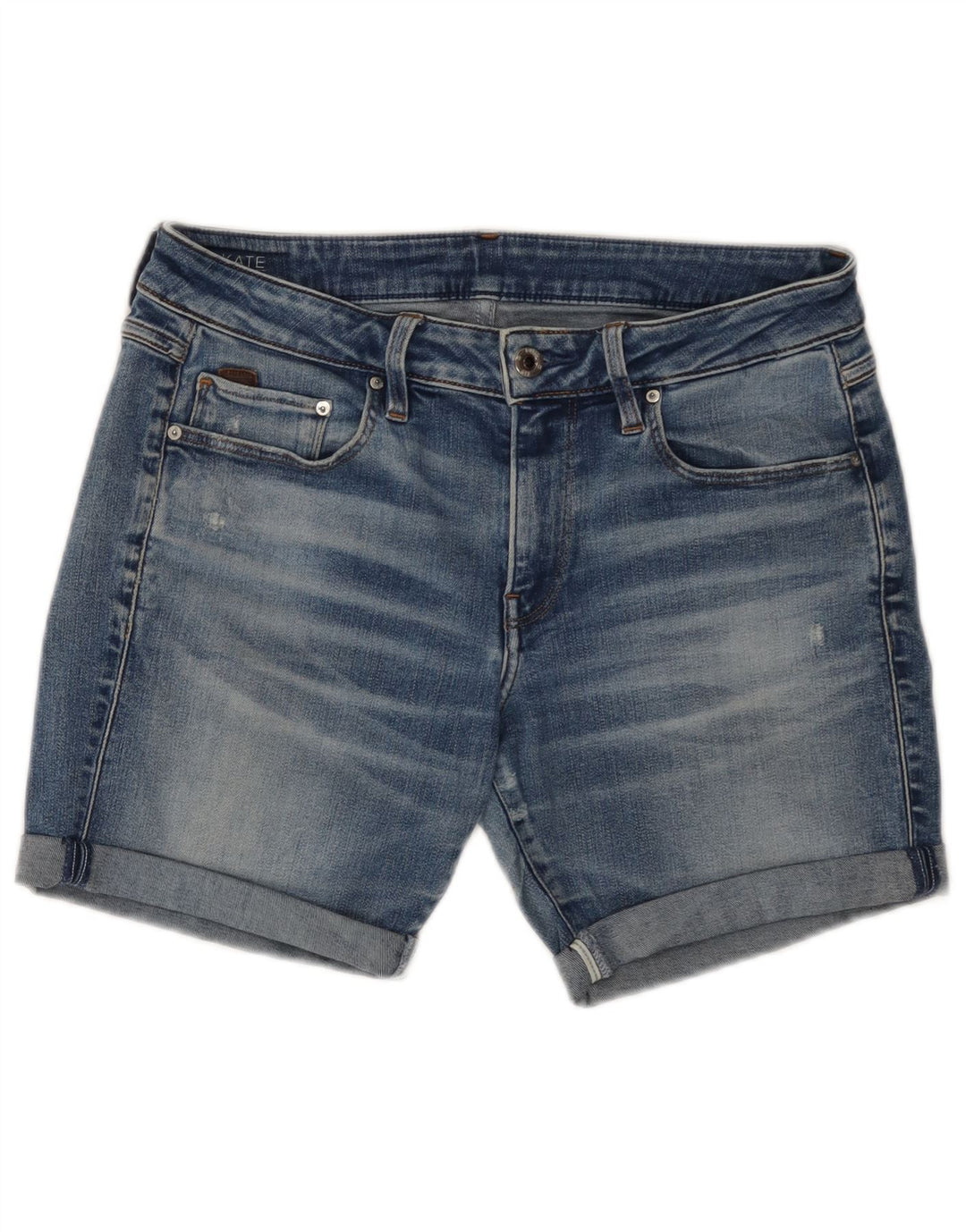G-STAR Damen Boyfriend-Jeansshorts W27 Small Blau Baumwolle