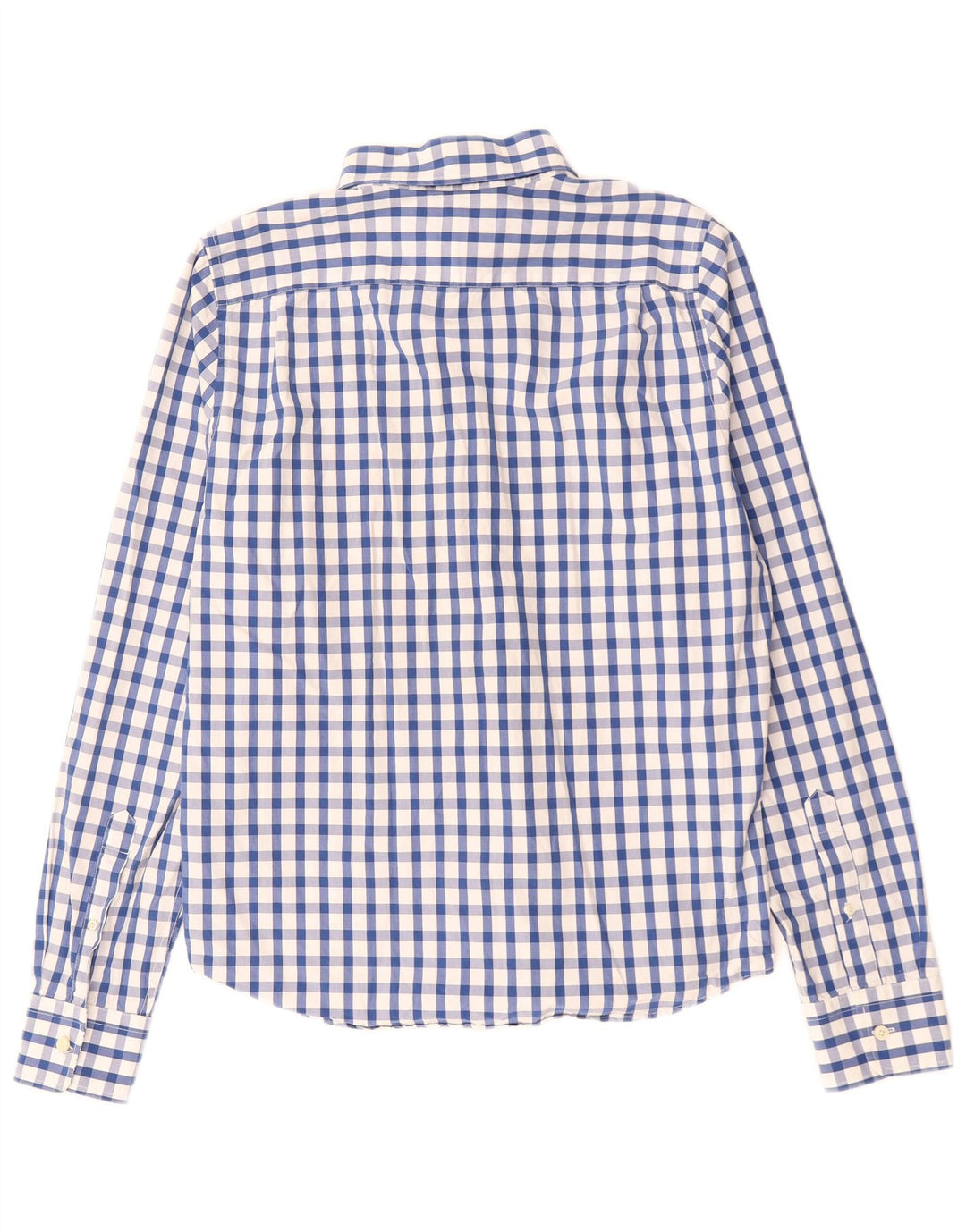 ABERCROMBIE & FITCH Herren-Muskelhemd 2XL, blaue Gingham-Baumwolle