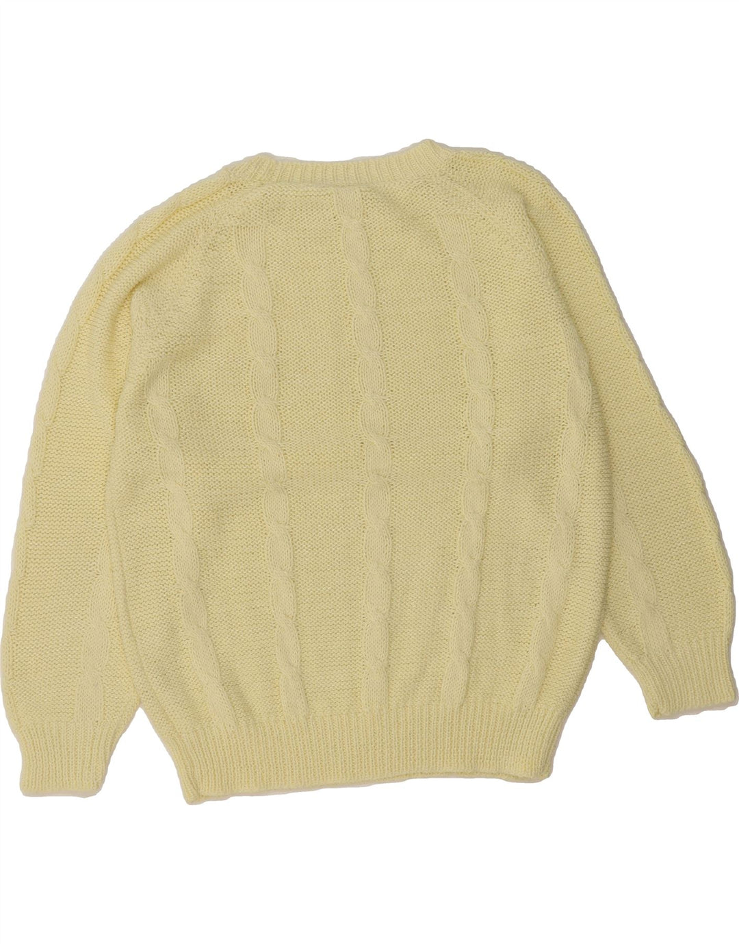 VINTAGE Womens Oversized Crew Neck Jumper Sweater EU 38 Medium Yellow Vintage Vintage and Second-Hand Vintage from Messina Hembry 
