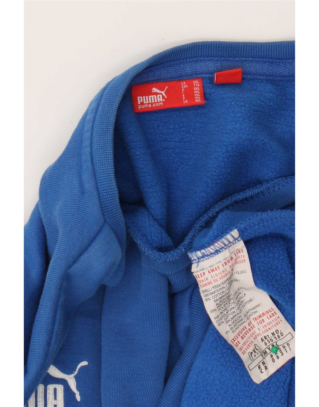 Puma Herren Sweatshirt Pullover 2XL Blau Colourblock Baumwolle