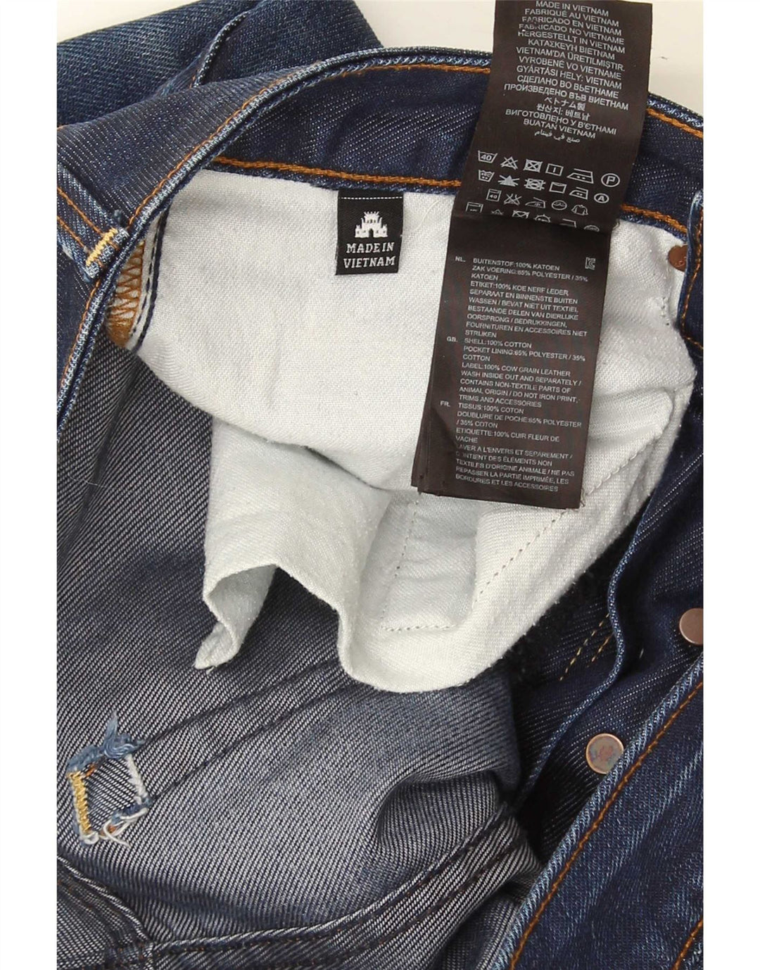 G-Star Herren 3301 Straight Jeans W30 L32 Blaue Baumwolle