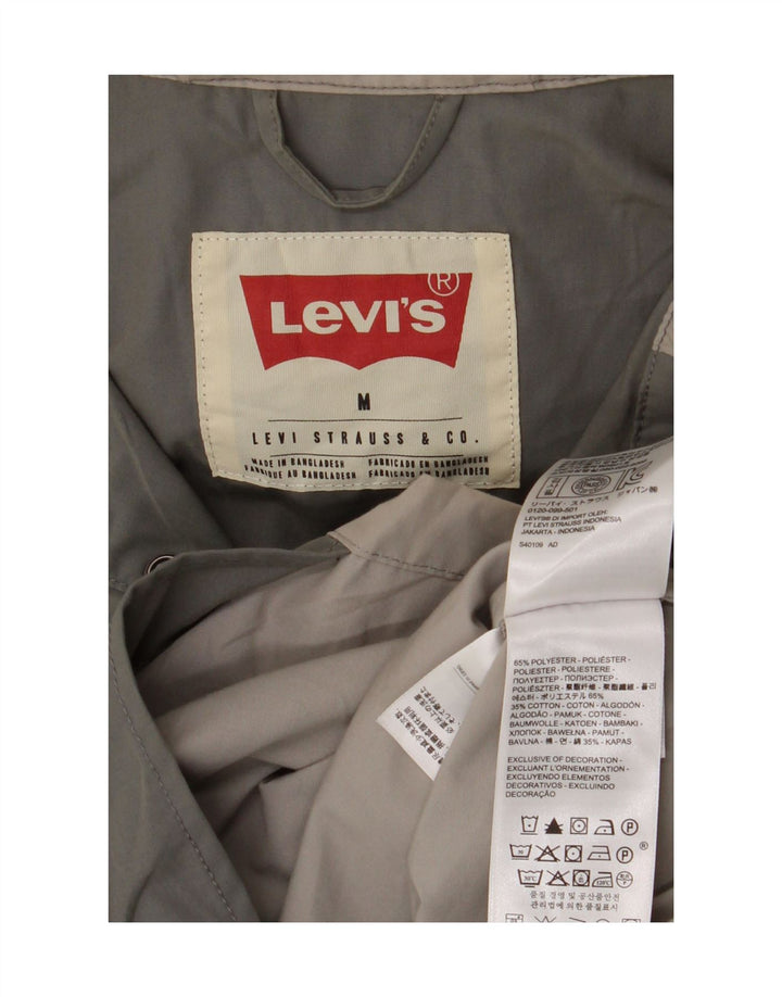 Levi's Herren-Regenjacke mit Kapuze, UK 38, Mittelgrün, Farbblock-Polyester