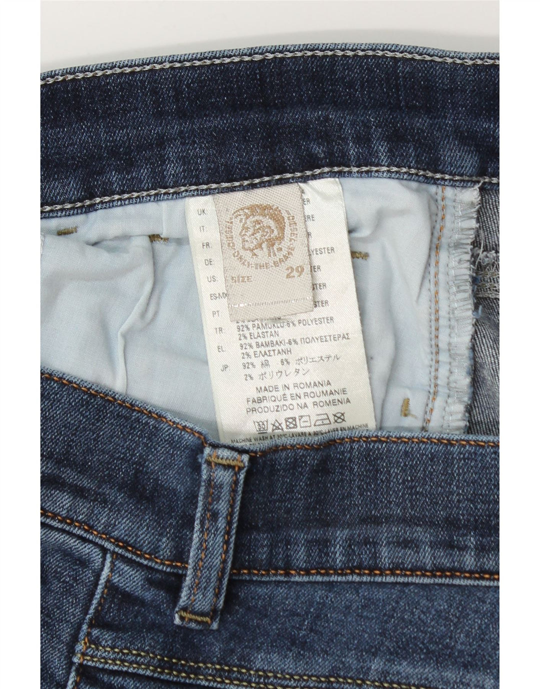 Diesel Damen Slim Jeans W29 L29 Blaue Baumwolle