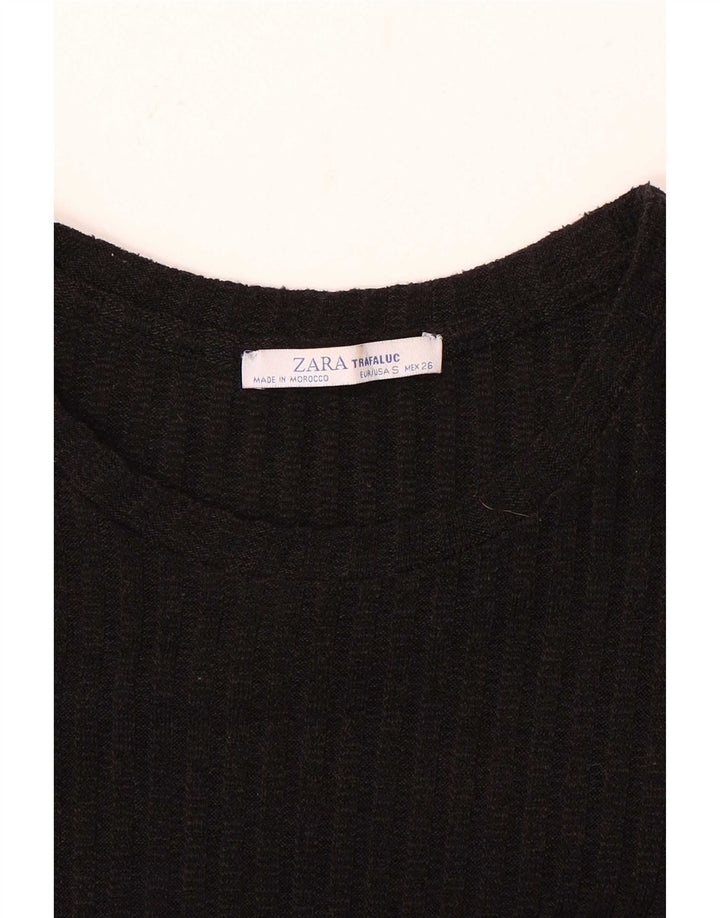 Zara Damen Pulloverkleid UK 10 Small Schwarz