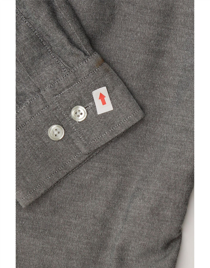 Penguin Herren-Slim-Fit-Hemd, groß, aus grauer Baumwolle