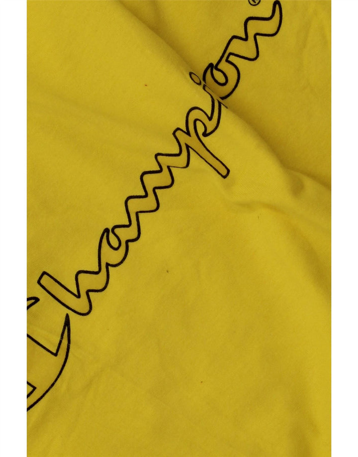 Champion Herren Grafik-T-Shirt-Oberteil Mittelgelb