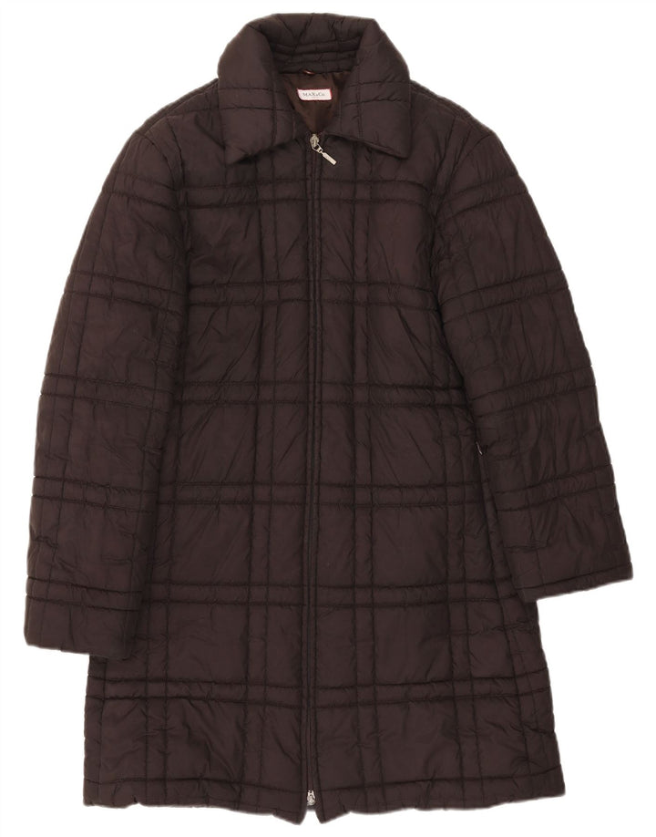 Max & Co. Wattierter Damenmantel UK 12 Mittelbraunes Polyester
