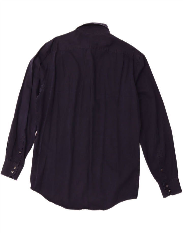 LACOSTE Herren-Hemd mit normaler Passform, Größe 41, mittelmarineblaue Baumwolle