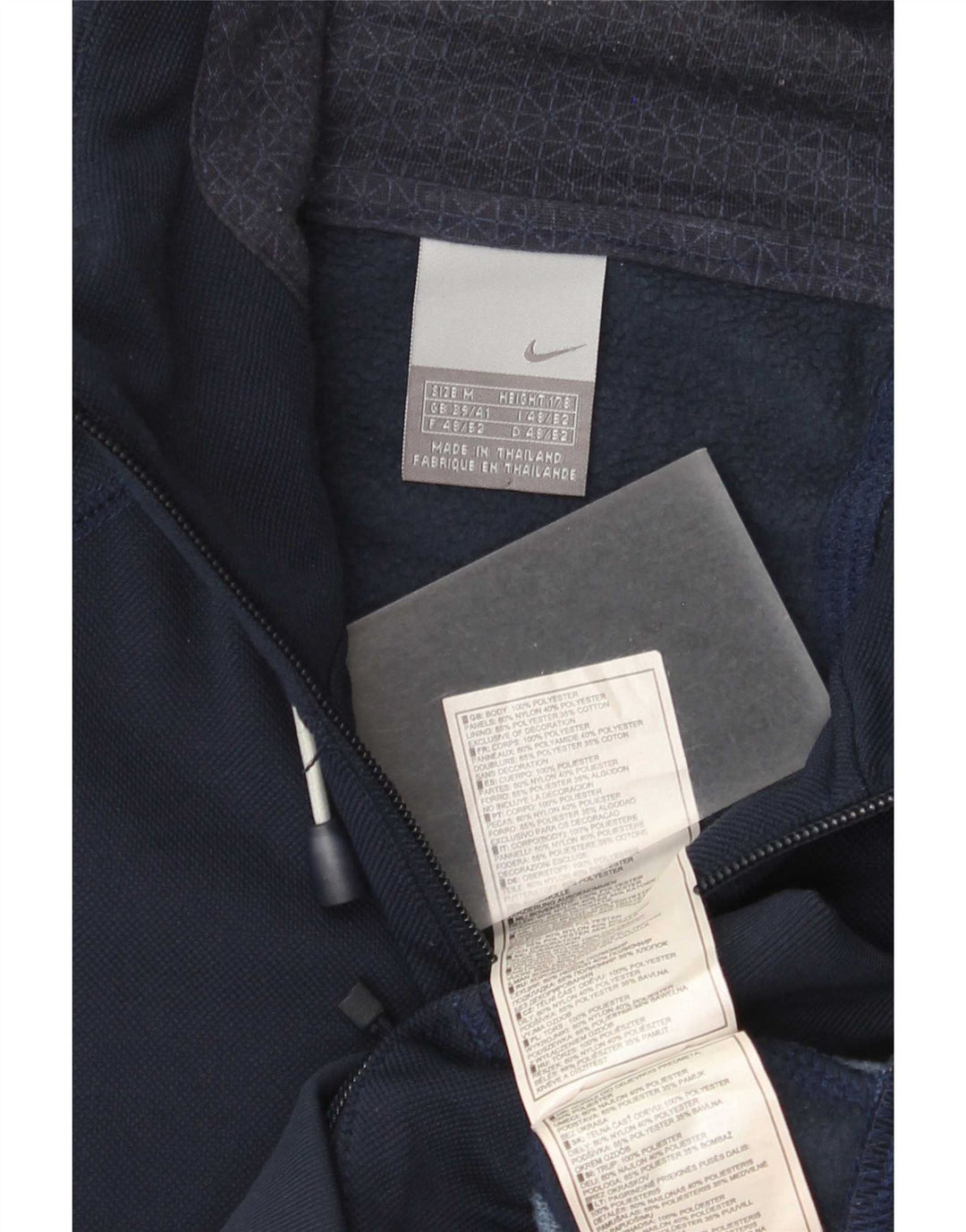 Nike Herren-Trainingsanzug mit Kapuze und grafischem Oberteil, mittelgroß, Marineblau, Farbblock
