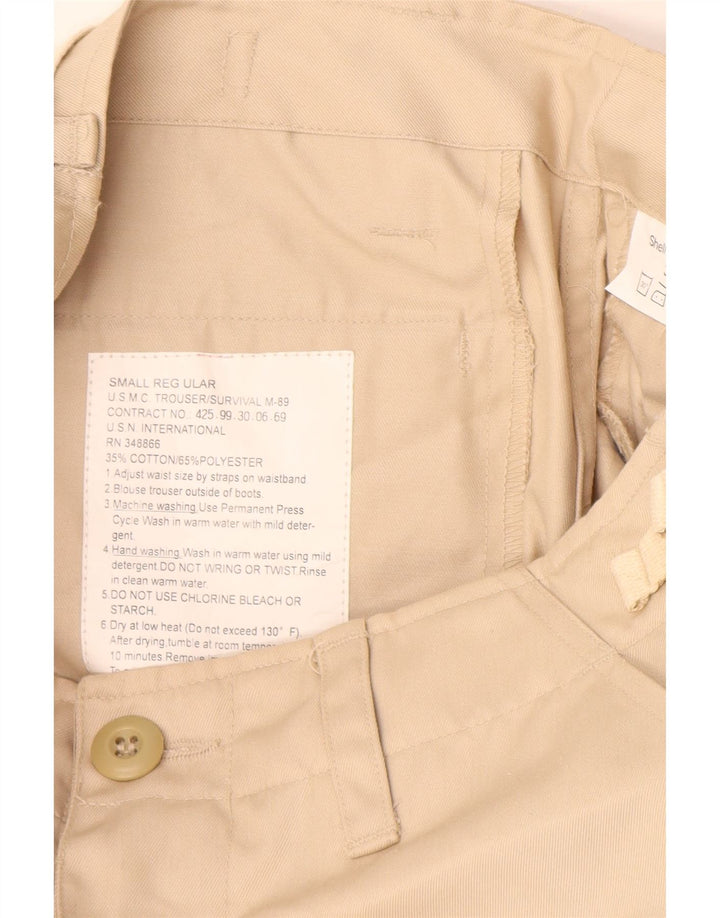 VINTAGE Herren-Cargohose mit normaler Passform, Größe S, W28, L31, Beige, Polyester