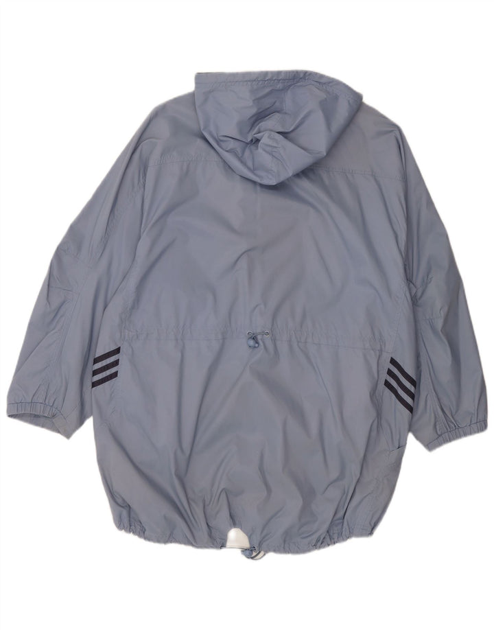 ADIDAS Damen-Regenmantel mit Kapuze, übergroß, UK 12, Mittelblau, Polyamid