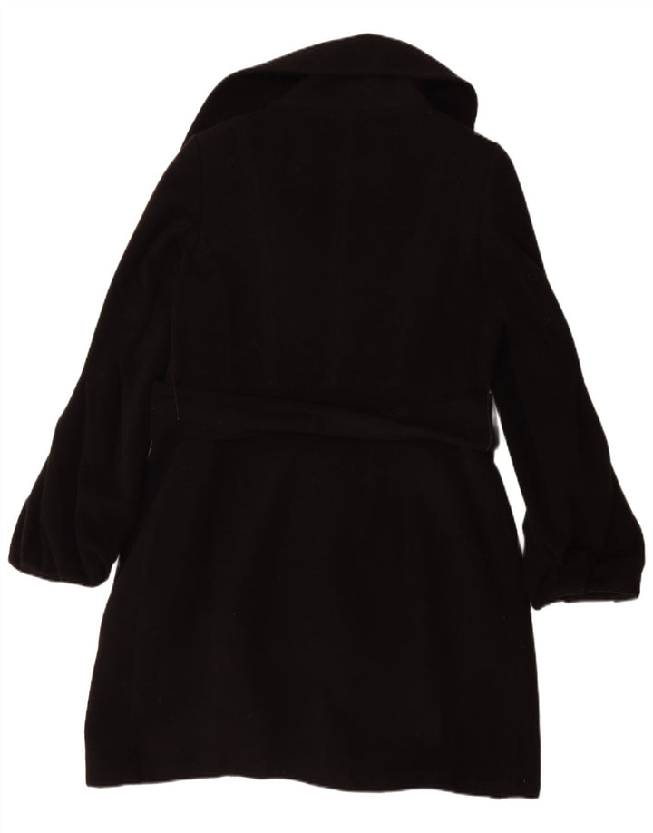 Coast Damen Zweireihiger Mantel UK 12 Mittelschwarze Wolle