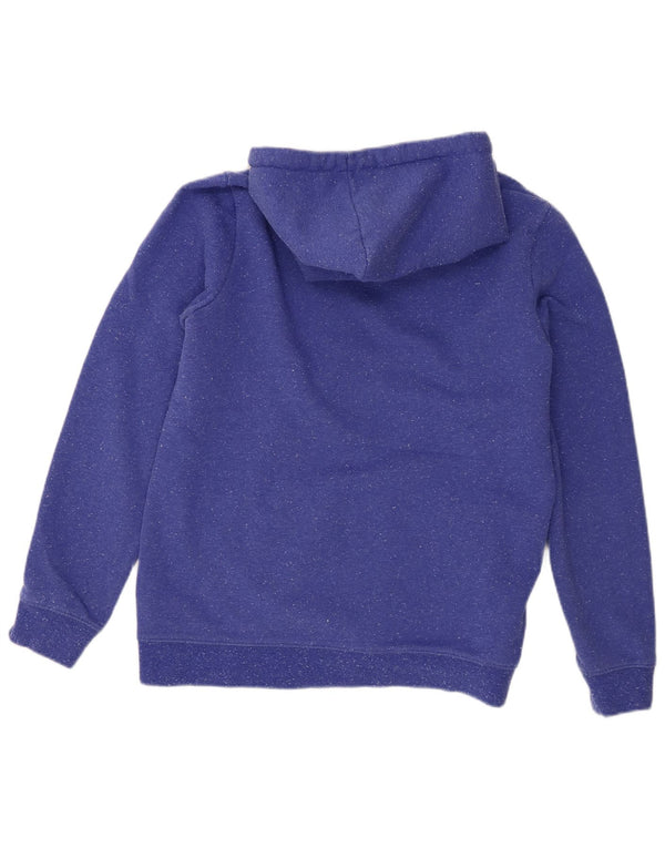 Animal Damen-Kapuzenpullover mit Reißverschluss, UK 14, groß, blau gefleckte Baumwolle