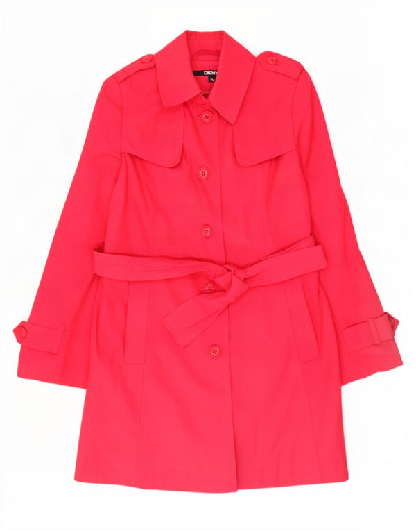 Dkny Damen Trenchcoat UK 14 Mittelrosa Baumwolle