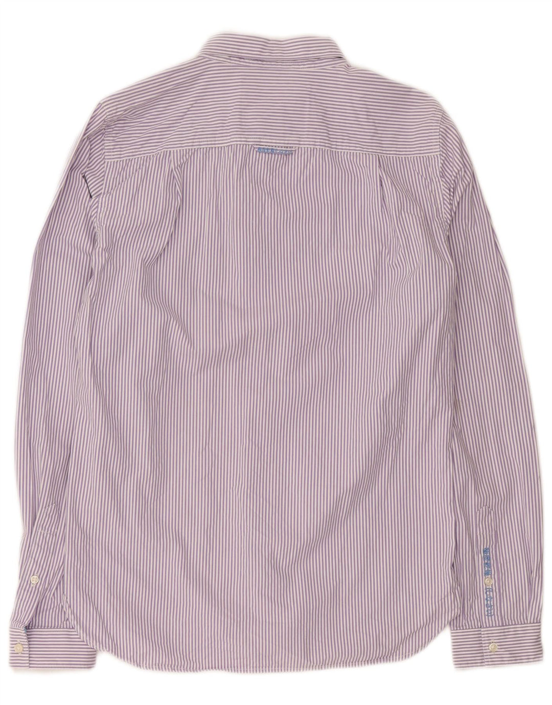 Superdry Herren-Hemd aus mittelvioletter Nadelstreifen-Baumwolle