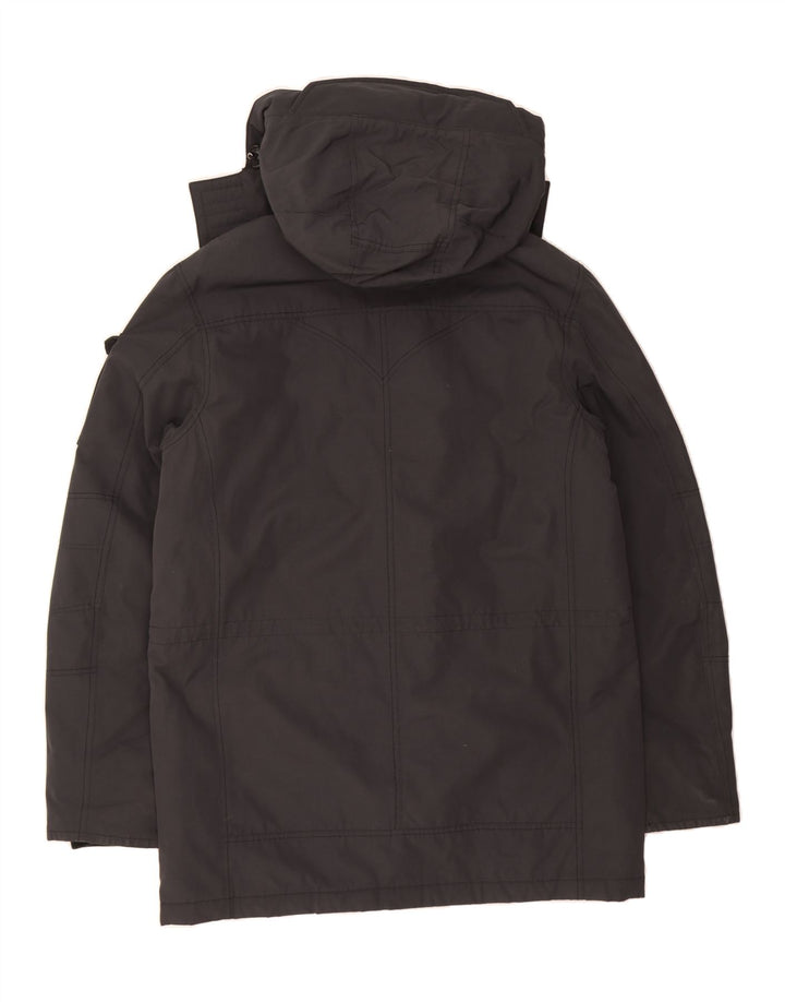LEVI'S Mens Hooded Windbreaker Jacket UK 40 Large Black Polyester Vintage Levi's and Second-Hand Levi's from Messina Hembry 