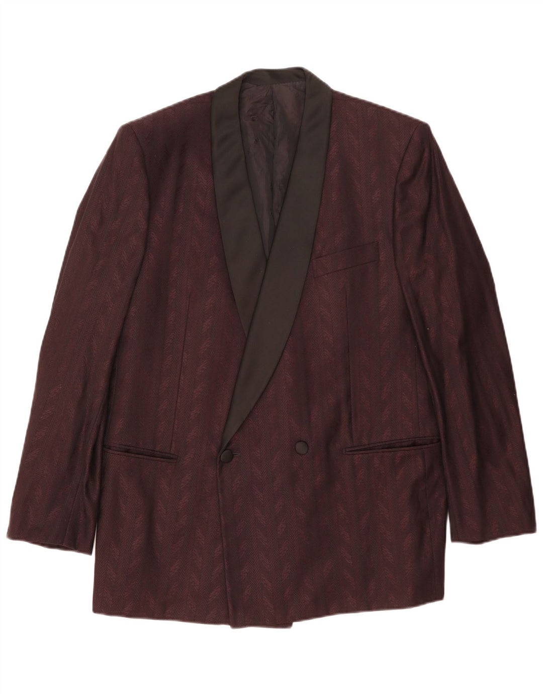 Francesco Smalto Herren Blazer Jacke IT 52 XL Maroon Herringbone