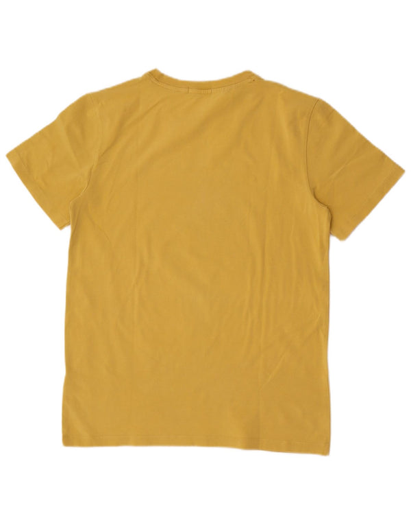 Calvin Klein Jeans Jungen T-Shirt mit Grafik, 15–16 Jahre, gelbe Baumwolle