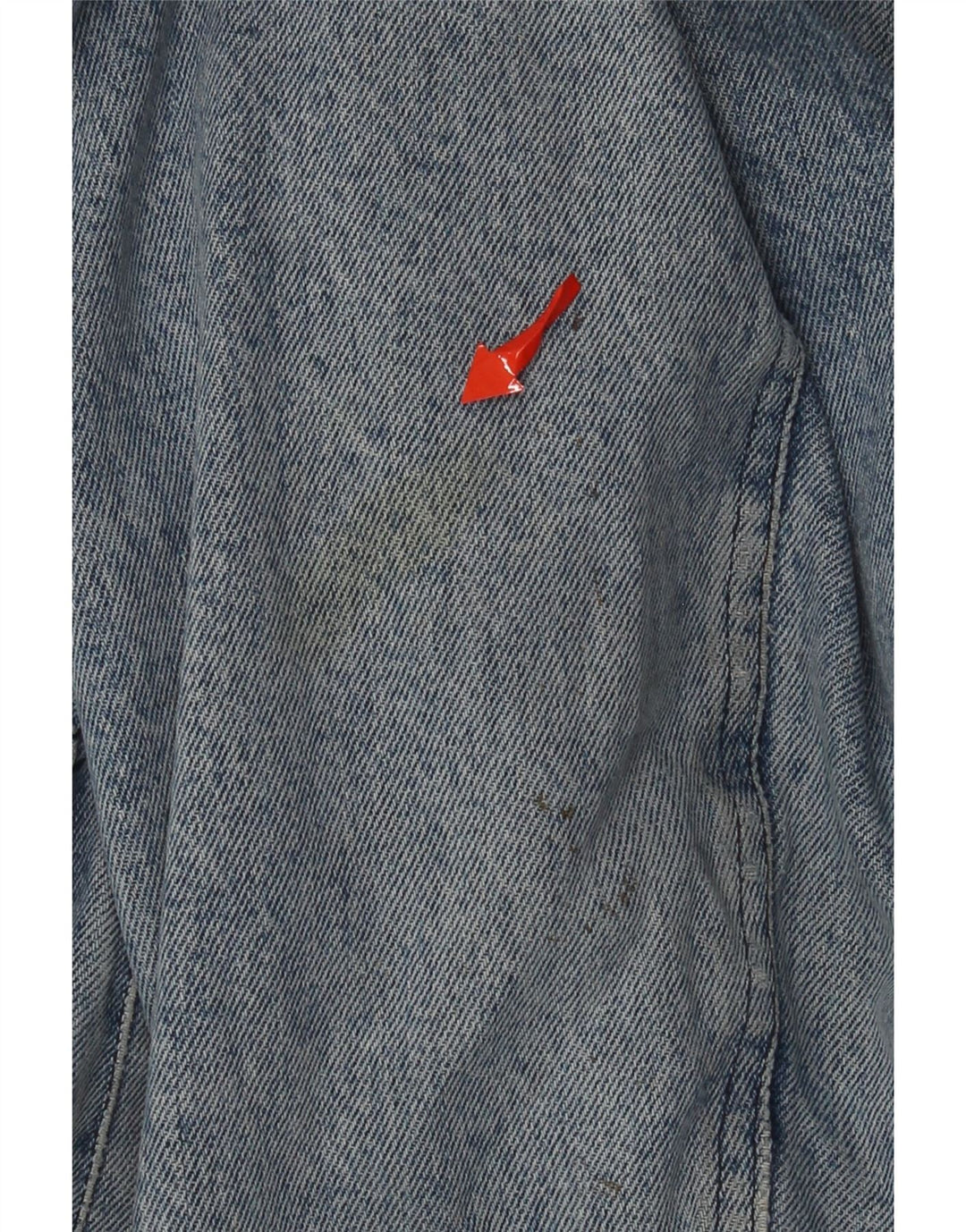 Sisley Herren-Denim-Sherpa-Jacke, UK 40, große blaue Baumwolle