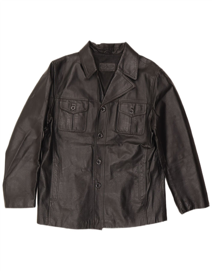 In Extenso Herren-Lederjacke, UK 40, großes schwarzes Leder