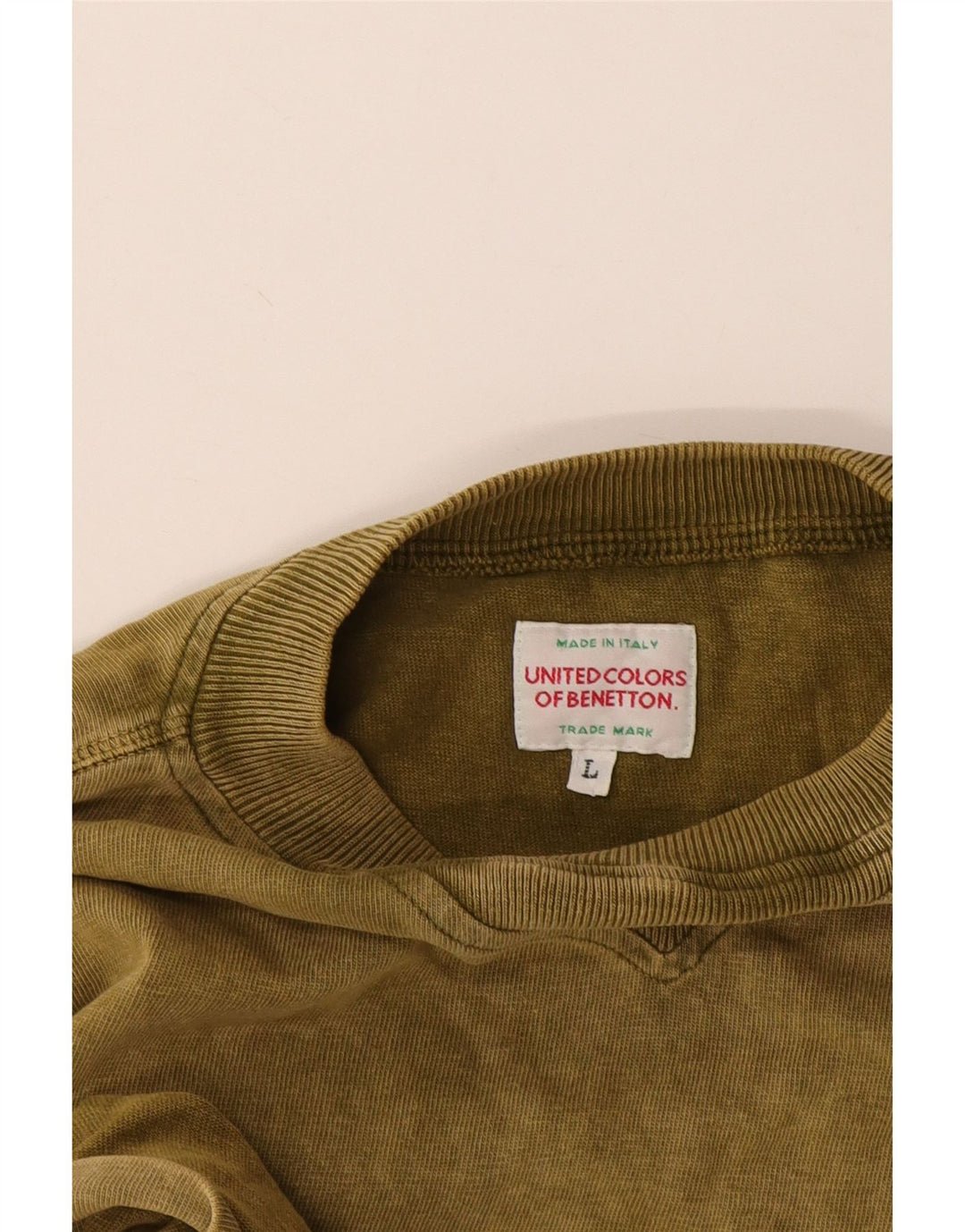 Benetton Herren T-Shirt Top Large Grün